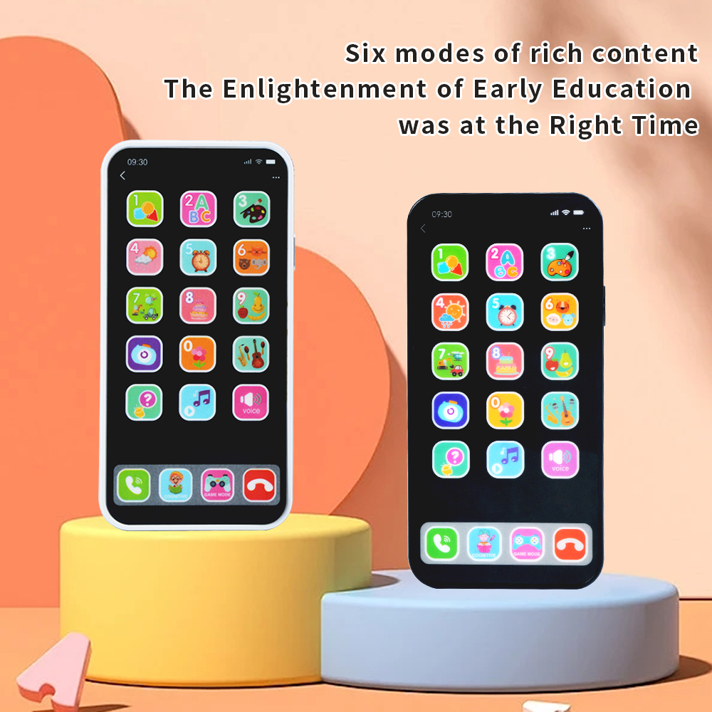 Kids Education Phone - 子供用シミュレーションタッチスクリーン電話おもちゃ 多機能音楽早期教育ごっこ遊び電話モデル 教育学習