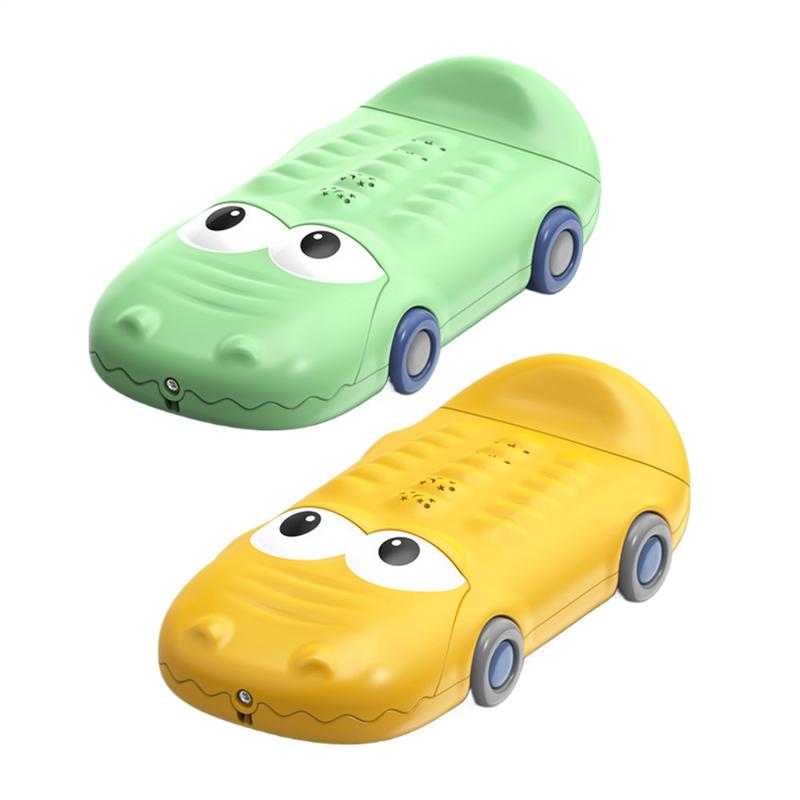 Kids Education Phone - 子供のためのストーリープロジェクターおもちゃ、多用途の照明、ストーリーブックプロジェクターおもちゃ、電話漫画、車の形、音楽教育ストーリー、ストーリーテリングおもちゃ