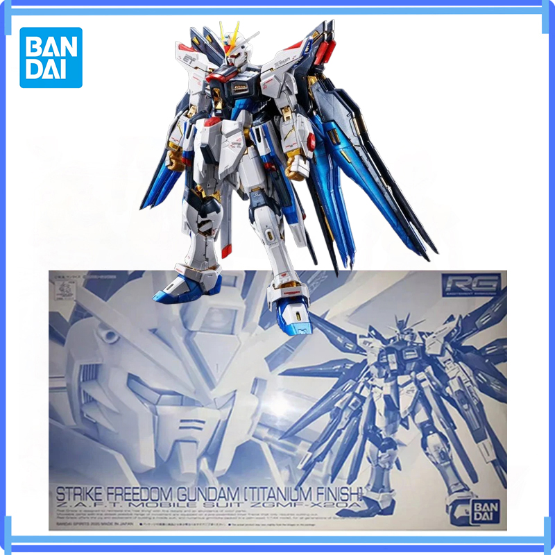 Bandai Model Gundam Rg - バンダイ純正 RG PB限定 ストライクフリーダムガンダム【チタン仕上げ】＆エフェクトユニット ウイング・オブ・ザ・スカイズ アニメフィギュア組立モデル