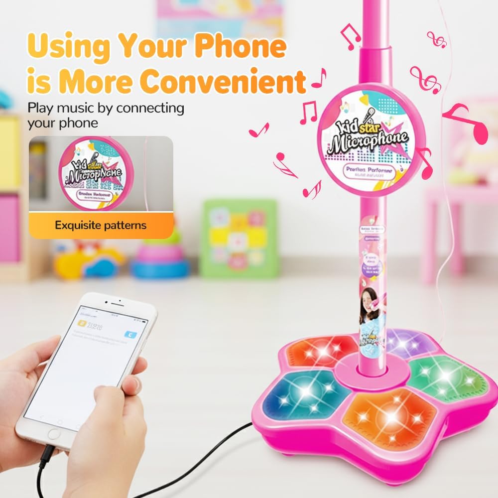 子供用マイクスタンドおもちゃポータブル子供用カラオケ電子耐久 - Kids Education Phone のレビューと価格
