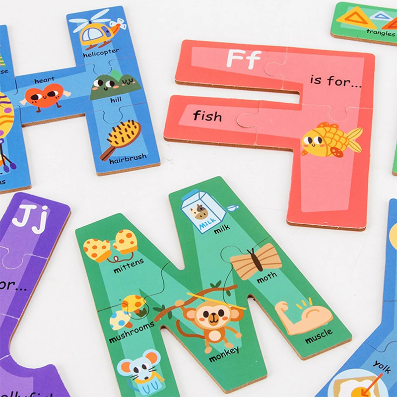 子供のためのモンテッソーリ木製アルファベットパズル、学習玩具 - Human Body Puzzle のレビューと価格
