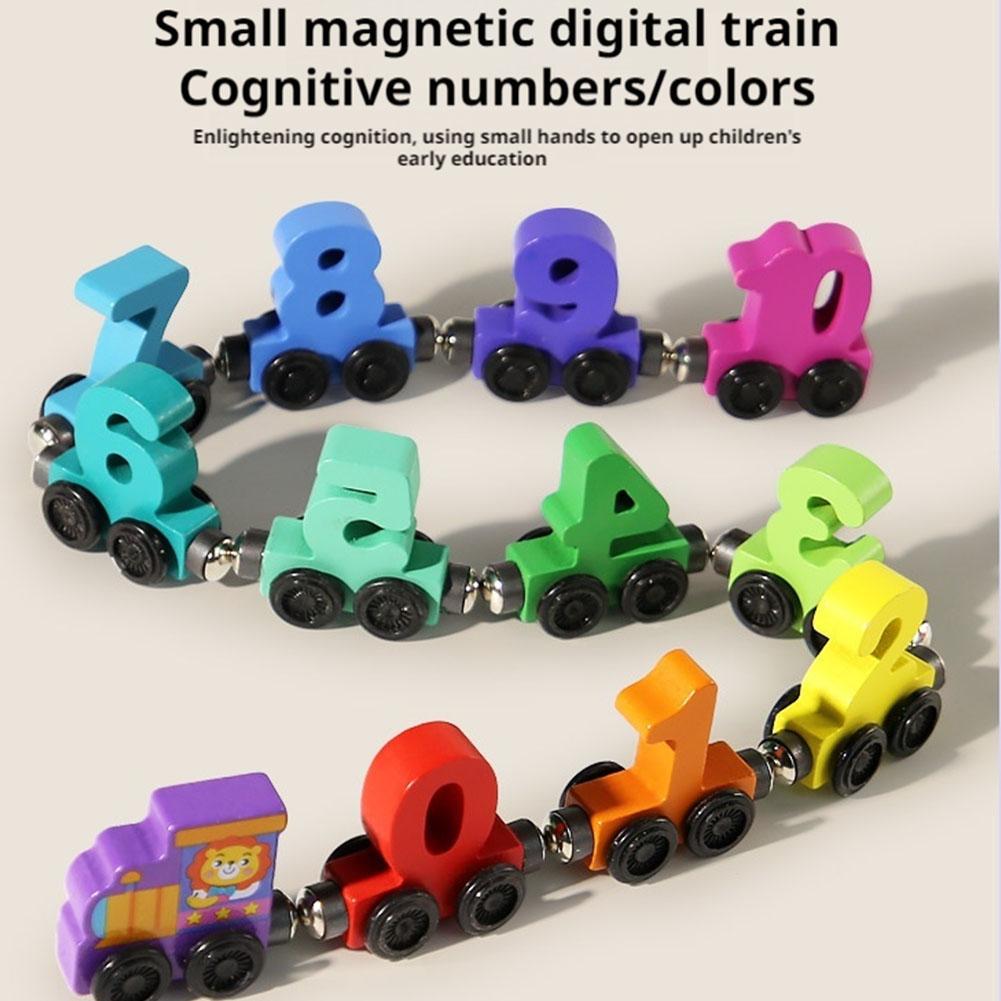 木製磁気数字列車セット子供のための早期学習教育玩具幼児のため - Kids Education Number のレビューと価格