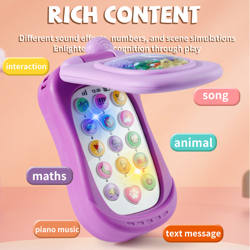 パズル早期教育音楽携帯電話漫画シミュレーションフリップ電話赤 - Kids Education Phone のレビューと価格