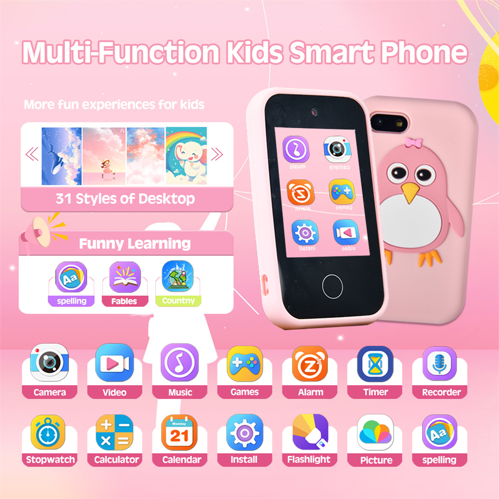 子供用スマートフォン型知育玩具 デュアルカメラ搭載 音楽プレ - Kids Education Phone のレビューと価格