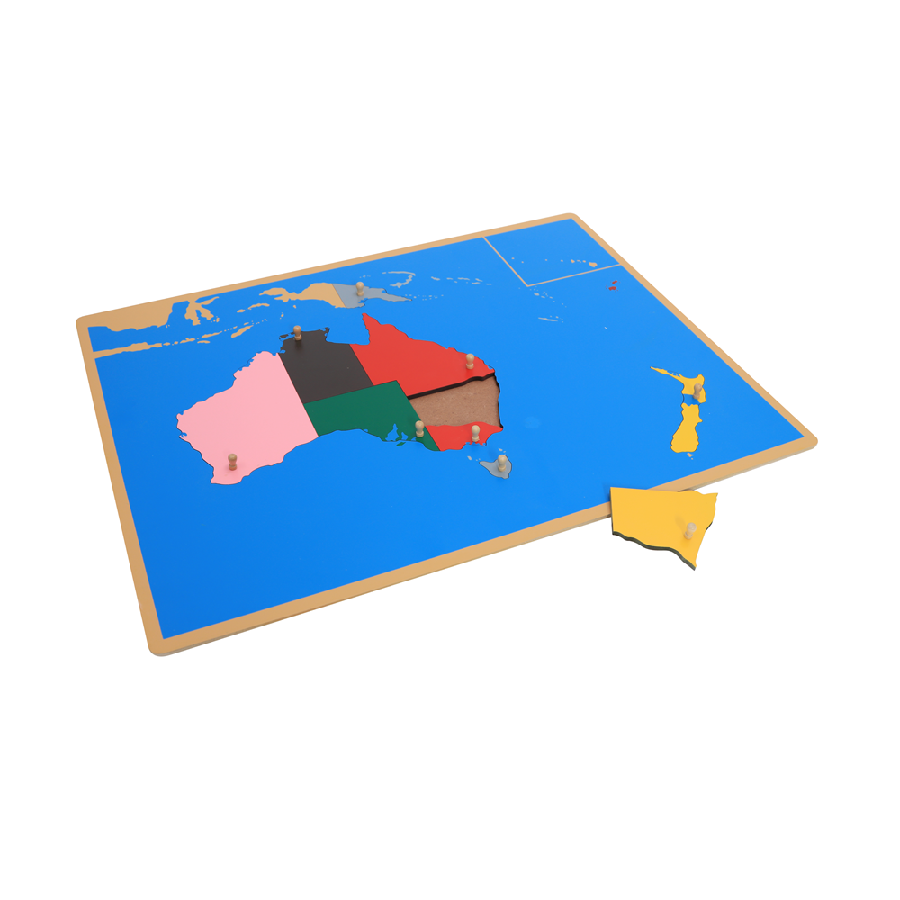 木製パズルオーストラリアの地図モンテッソーリ地理教育機器子供 - Kids Education In Australia のレビューと価格
