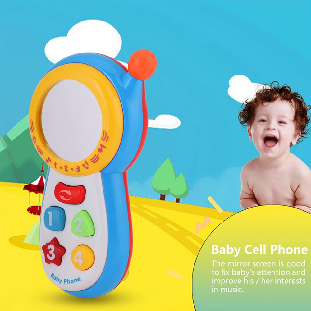 赤ちゃんと子供のための音と丸い鏡付きのパズル携帯電話のおもち - Kids Education Phone のレビューと価格