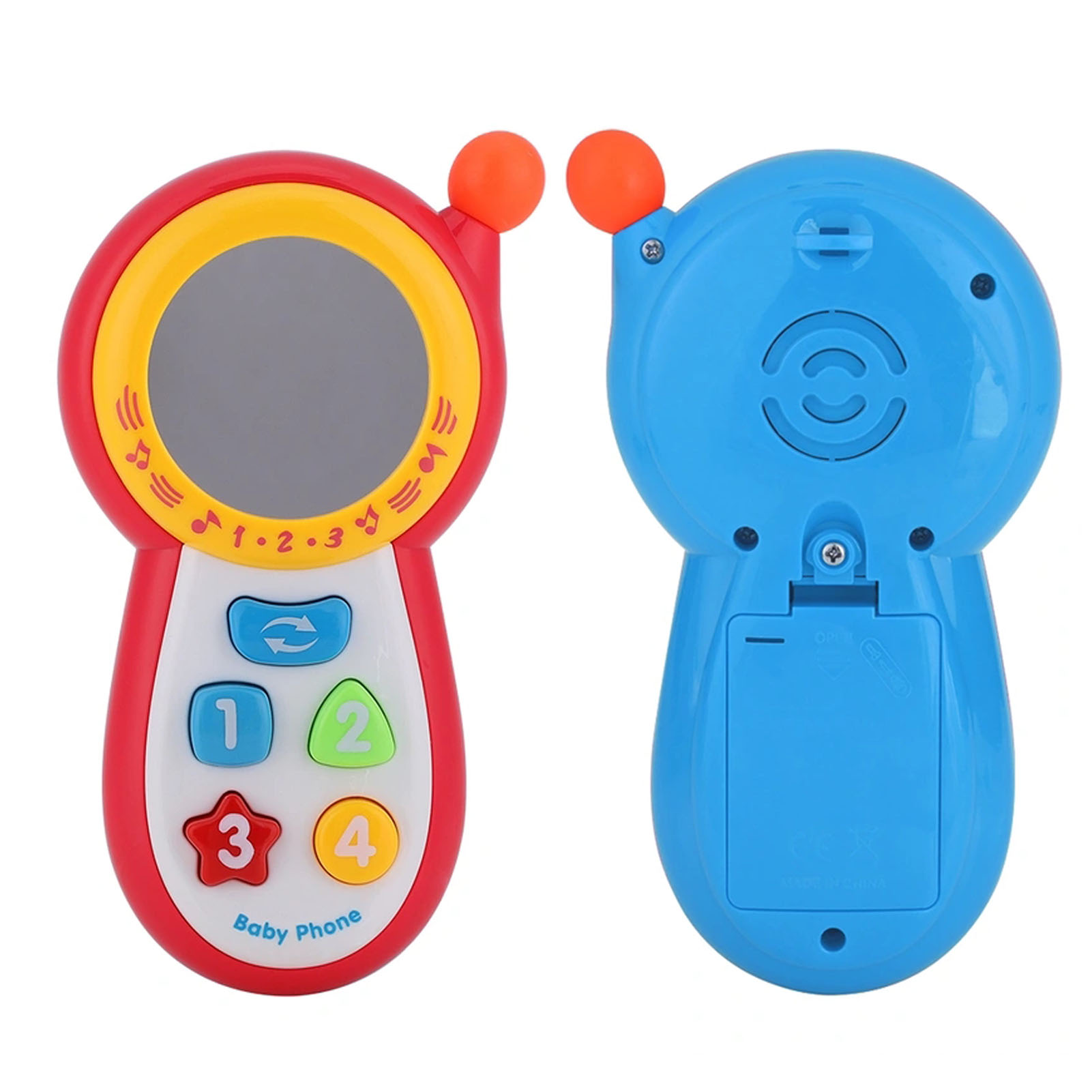 赤ちゃんと子供のための音と丸い鏡付きのパズル携帯電話のおもち - Kids Education Phone のレビューと価格