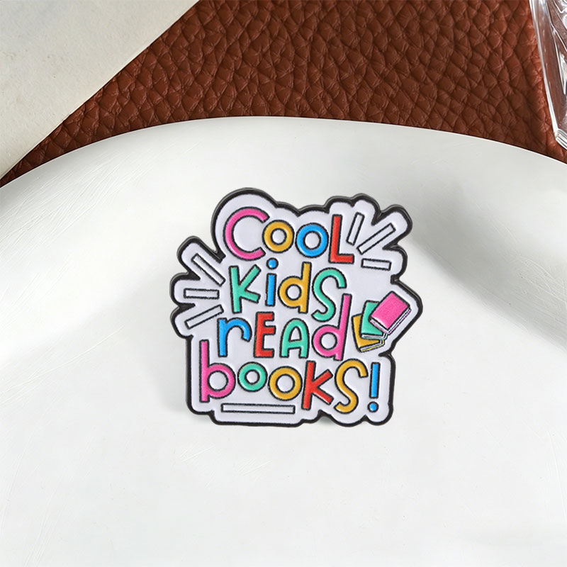 クールキッズ読書本エナメルピンカラフルな漫画本インスピレーシ - Kids Education Quote のレビューと価格