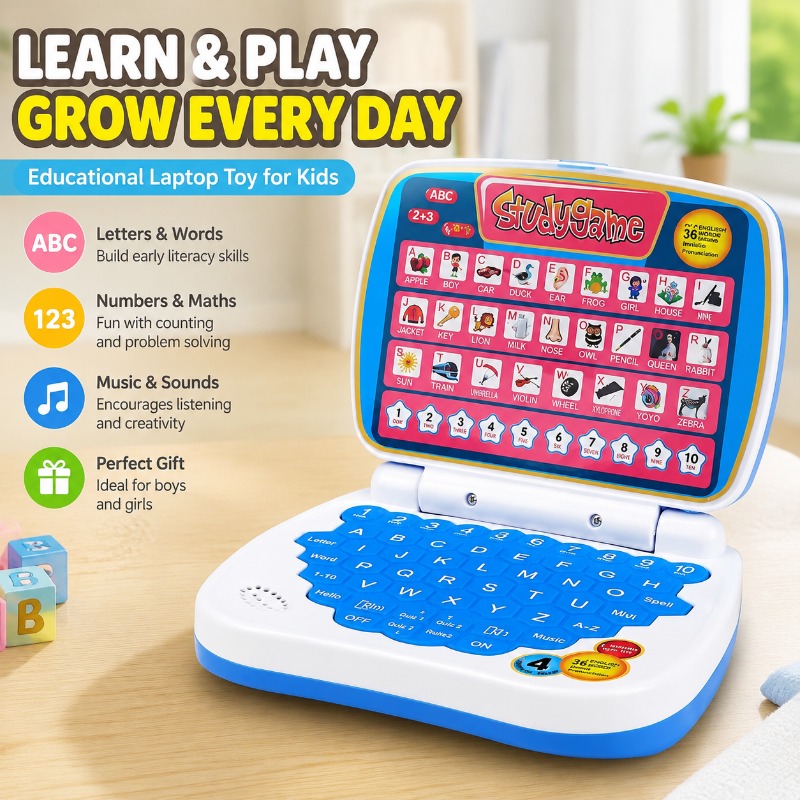 ミニシミュレーションラップトップ教育玩具 LEDスクリーン搭 - Kids Educational Computer のレビューと価格