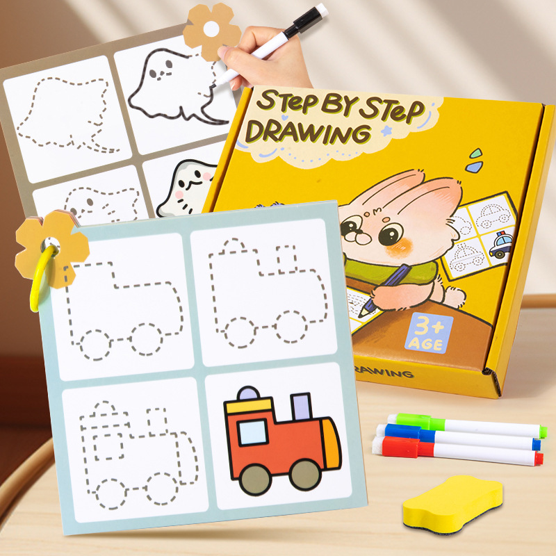 モンテッソーリ-子供向けのドローイングおもちゃ,段階的,ペン - Kids Education Steps のレビューと価格