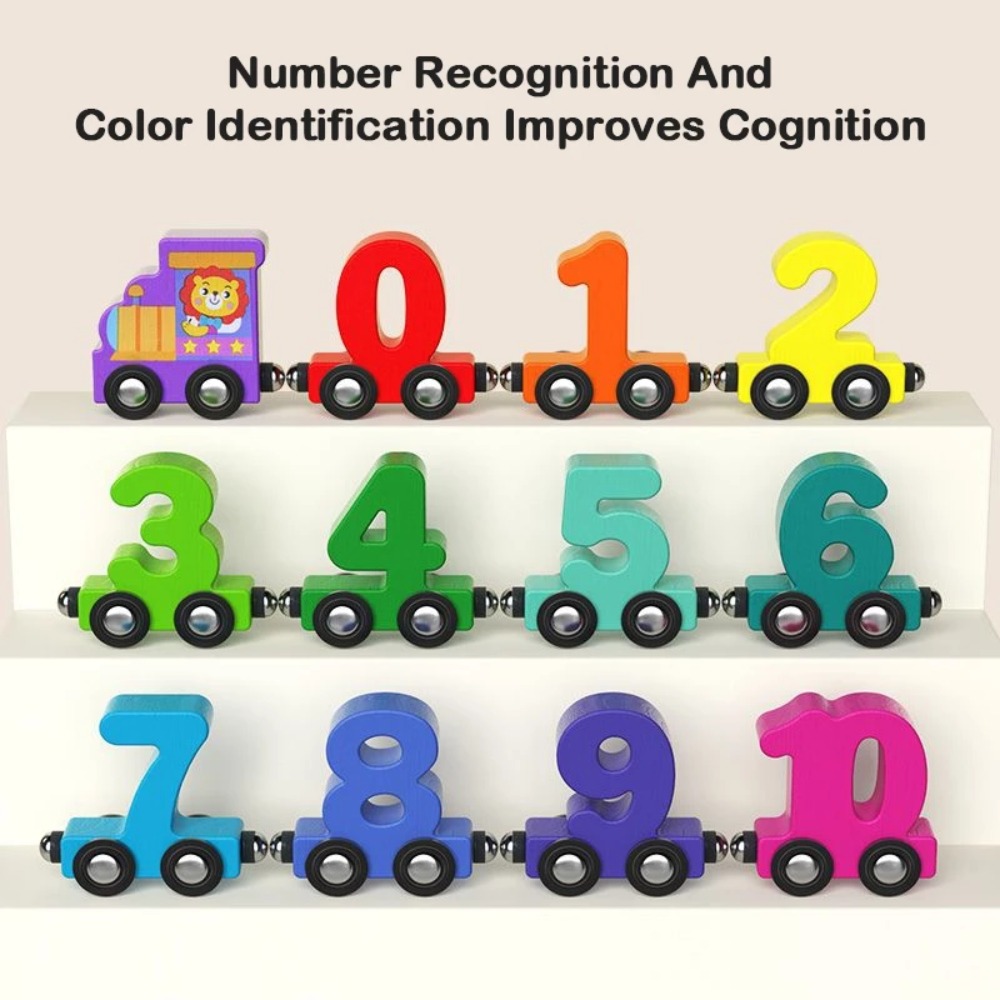 1セット 0-10 数字デジタル列車おもちゃ カラフルな磁気 - Kids Education Number のレビューと価格