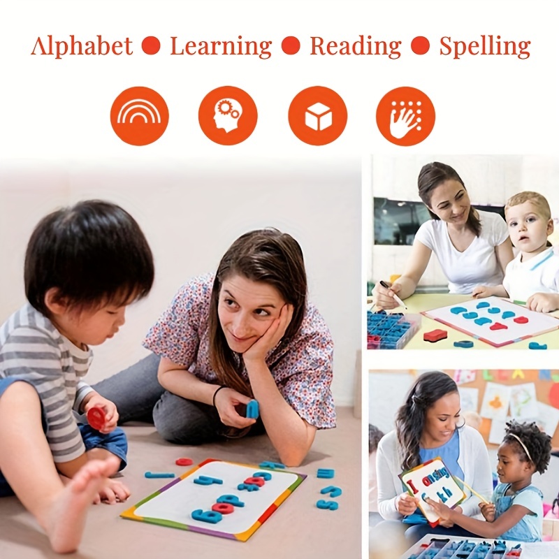 赤 & 青英語文字磁気ステッカー番号冷蔵庫磁気ステッカーアル - Kids Education Number のレビューと価格