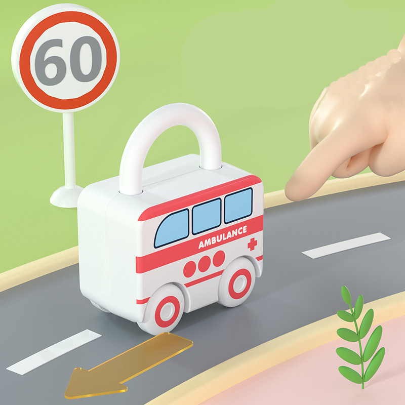 ベビー学習ロックと鍵付きカーゲーム、モンテッソーリ教育玩具、 - Kids Education Number のレビューと価格