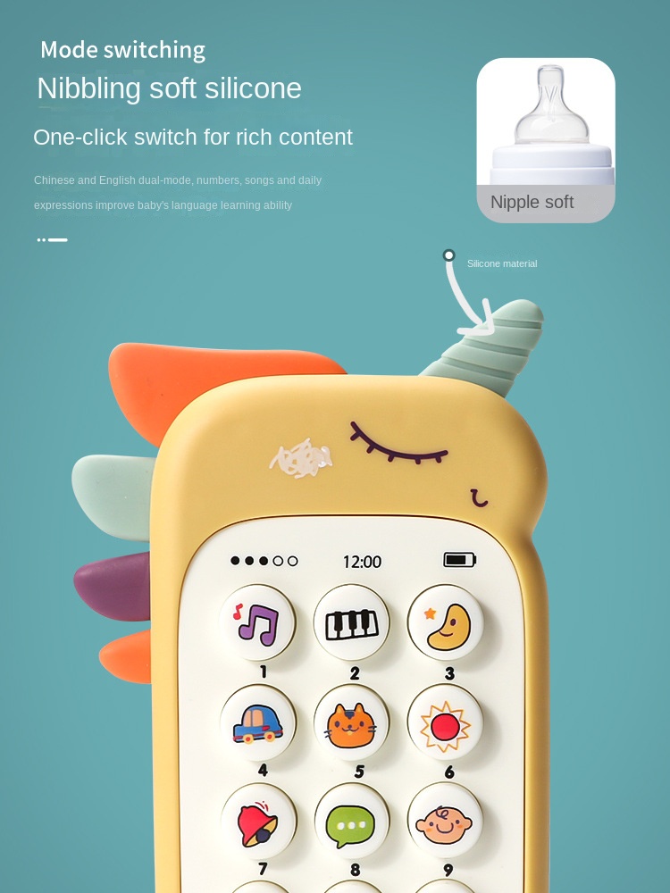 赤ちゃん電話のおもちゃ音楽サウンド電話睡眠おもちゃおしゃぶり - Kids Education Phone のレビューと価格