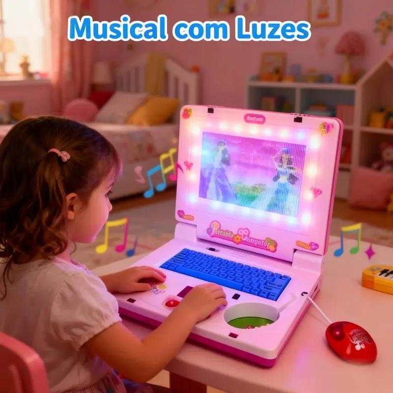 ミニノートブック音楽玩具ラップトップポータブル統合幼児パズル - Kids Educational Computer のレビューと価格